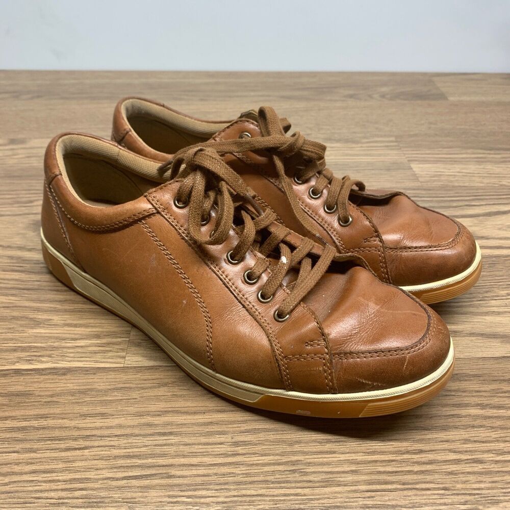 COLE HAAN M's Berkley tan leather oxfords sneakers shoes 9.5 M Lace Up